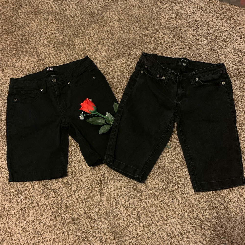 Bundle/2 pair bermuda  jean shorts/size 7 juniors